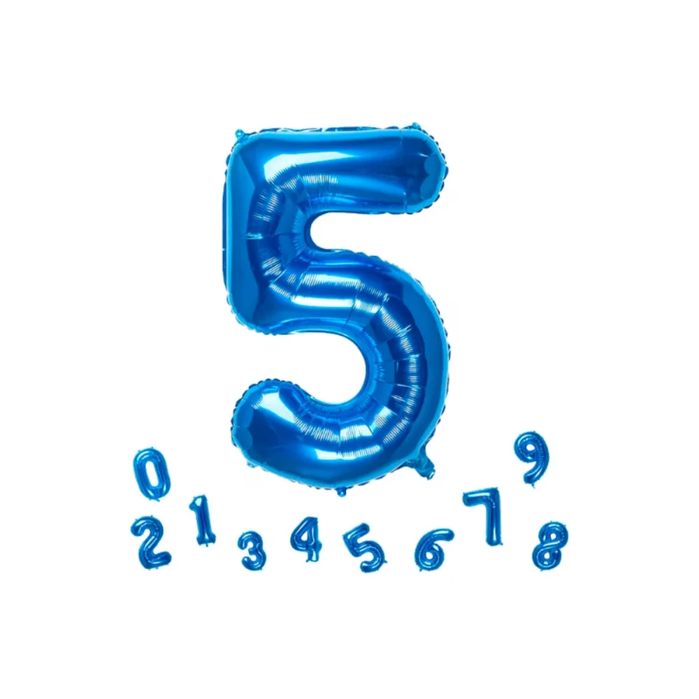 32in 5 Blue‎ Foil Birthday Anniversary Party Celebration Balloon Brand New